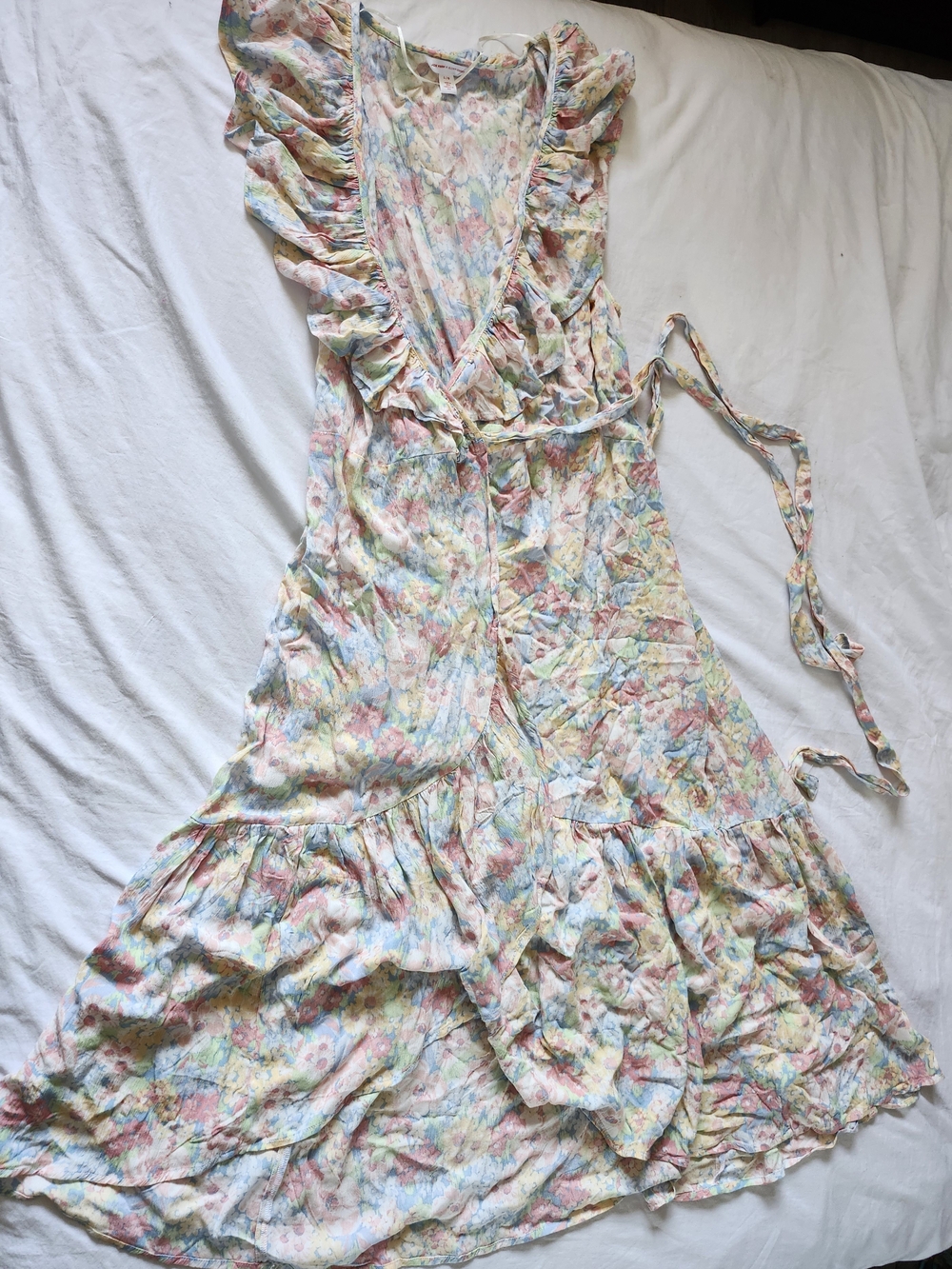 Joe Fresh Pastel Floral High-Low Ruffle Dress - Picture 2 of 8